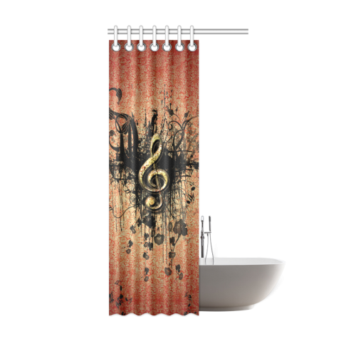 Wonderful clef with flowers Shower Curtain 36"x72"