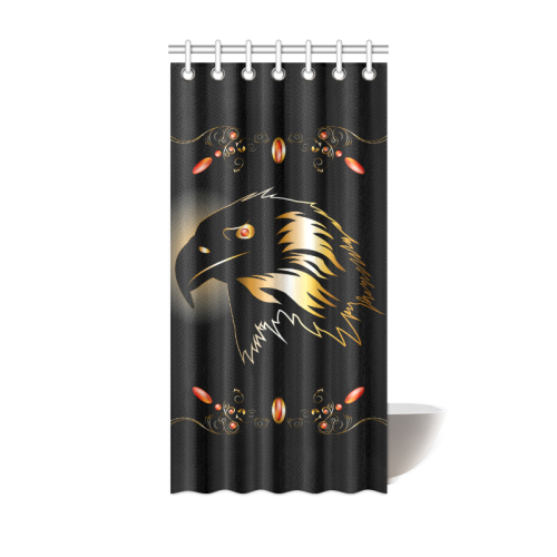 Eagle in gold and black Shower Curtain 36"x72"