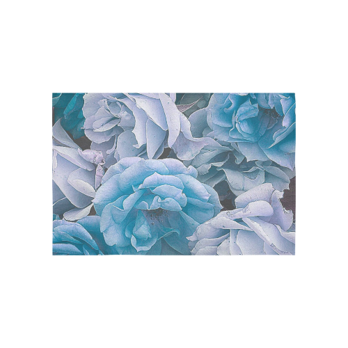 great garden roses blue Cotton Linen Wall Tapestry 60"x 40"