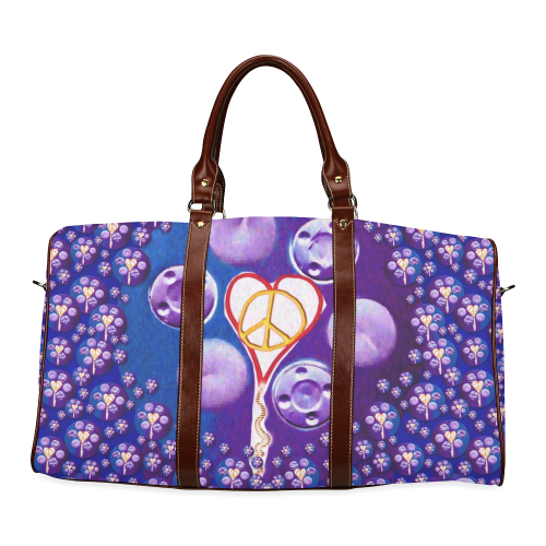 The Key to love is peace and love popart Waterproof Travel Bag/Large (Model 1639)
