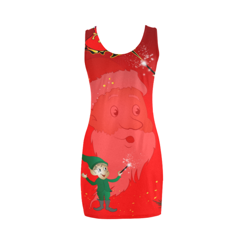 Funny christmas design Medea Vest Dress (Model D06)