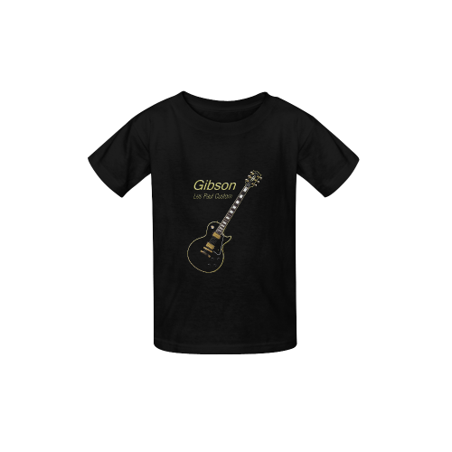 Black Gibson Les paul Custom Kid's  Classic T-shirt (Model T22)