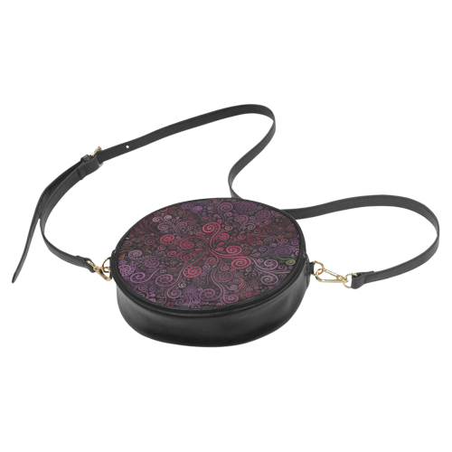 Psychedelic, 3D Rose Round Sling Bag (Model 1647)