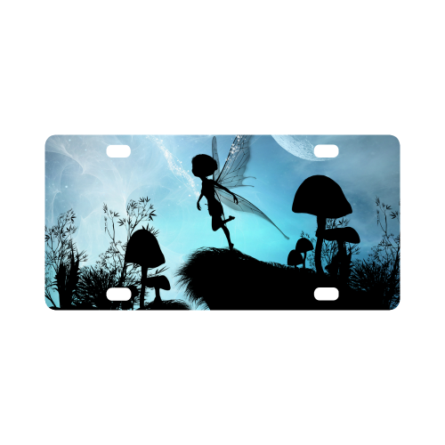 Cute fairy in the night Classic License Plate