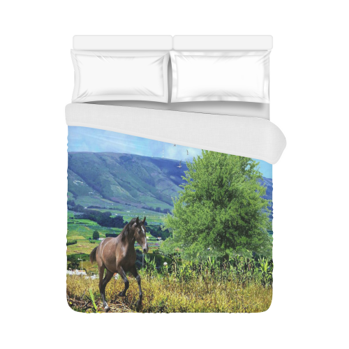 Mountain Side Gallop Duvet Cover 86"x70" ( All-over-print)