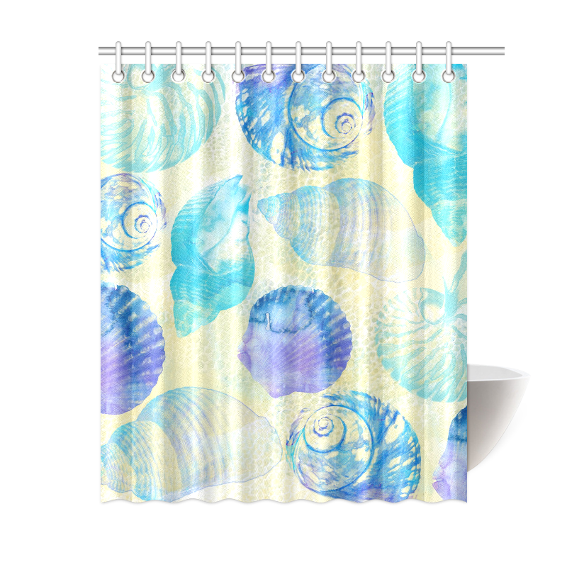 Seashells Shower Curtain 60"x72" ID D337322