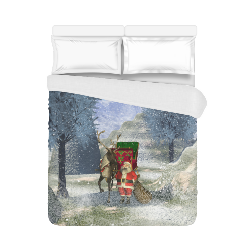 Santa Claus with reindeer Duvet Cover 86"x70" ( All-over-print)
