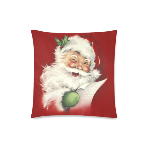 A beautiful vintage santa claus Custom Zippered Pillow Case 18"x18" (one side)