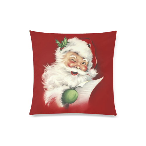 A beautiful vintage santa claus Custom Zippered Pillow Case 20"x20"(Twin Sides)