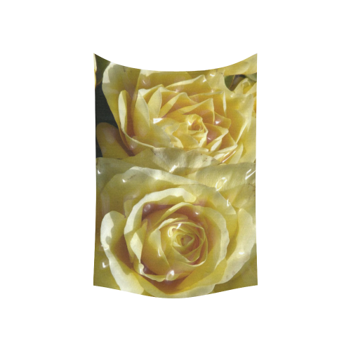 yellow roses Cotton Linen Wall Tapestry 60"x 40"