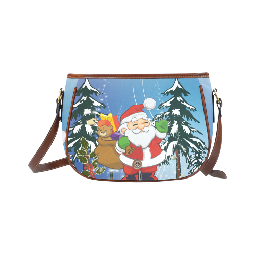 Cute Santa Claus Saddle Bag/Small (Model 1649) Full Customization