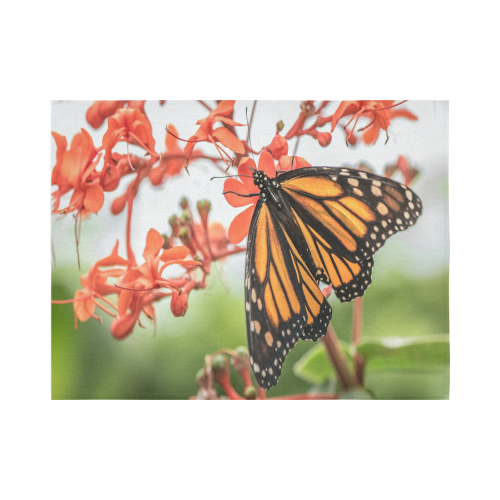 Monarch Butterfly Dreams Cotton Linen Wall Tapestry 80"x 60"