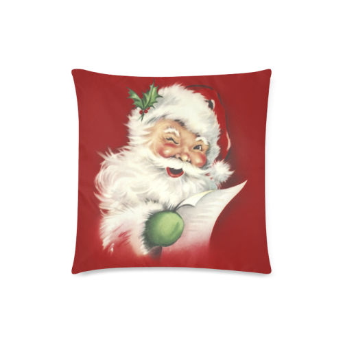 A beautiful vintage santa claus Custom Zippered Pillow Case 18"x18"(Twin Sides)