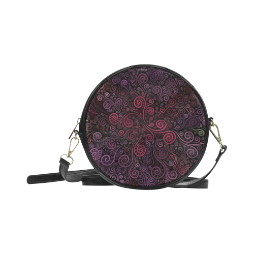 Psychedelic, 3D Rose Round Sling Bag (Model 1647)