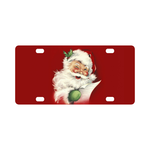 A beautiful vintage santa claus Classic License Plate