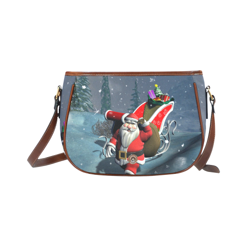 Christmas, Santa Claus Saddle Bag/Small (Model 1649) Full Customization
