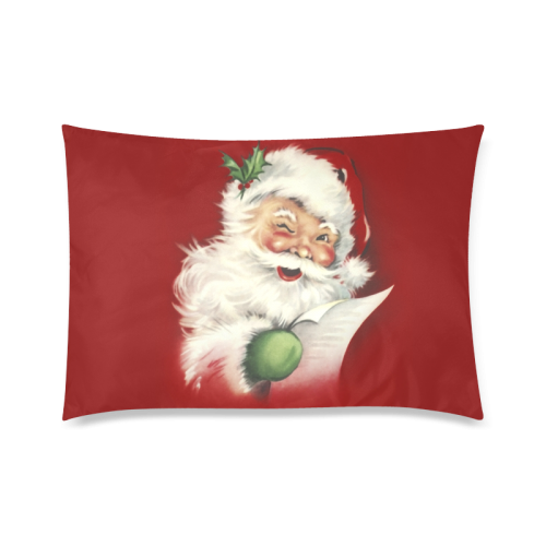 A beautiful vintage santa claus Custom Zippered Pillow Case 20"x30" (one side)