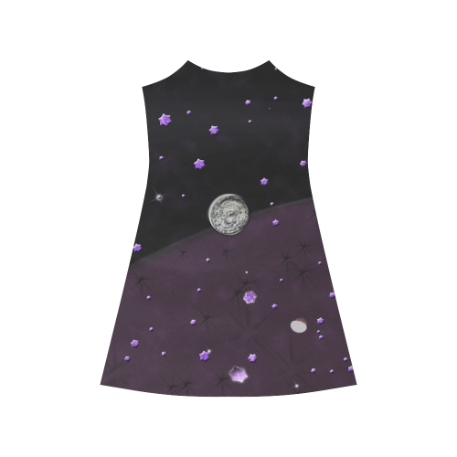 Lost Midnight Charcoal Stars Alcestis Slip Dress (Model D05)