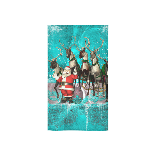 Santa Claus with reindeer Custom Towel 16"x28"