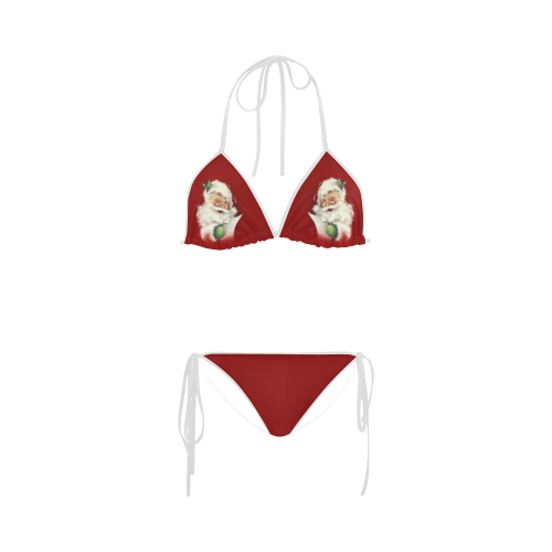 A beautiful vintage santa claus Custom Bikini Swimsuit