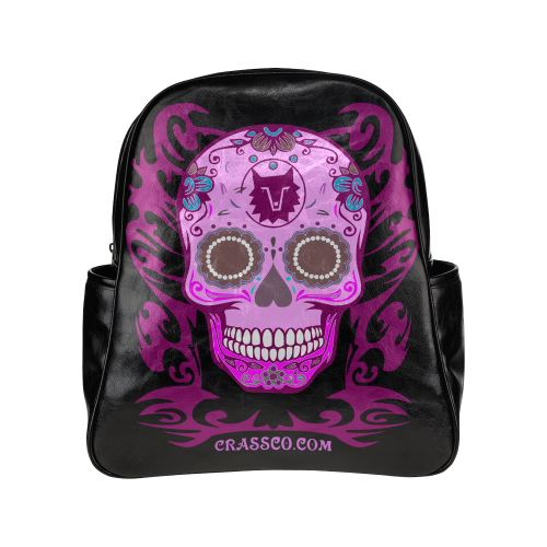 SKULLS PINKY 1-4 Multi-Pockets Backpack (Model 1636)