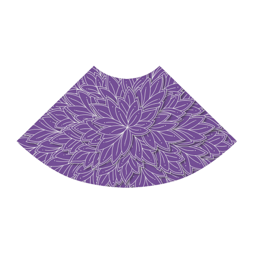 Royal Purple Leaf pattern with solid purple top, Atalanta Sundress (Model D04)