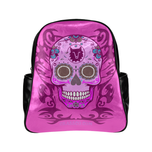 SKULLS PINKY 1-2 Multi-Pockets Backpack (Model 1636)