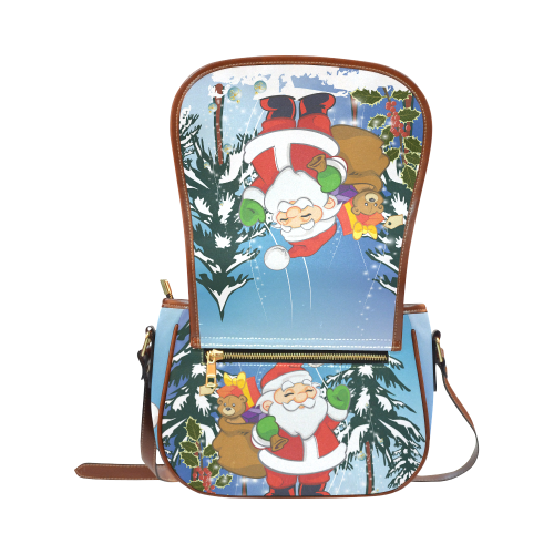 Cute Santa Claus Saddle Bag/Small (Model 1649) Full Customization