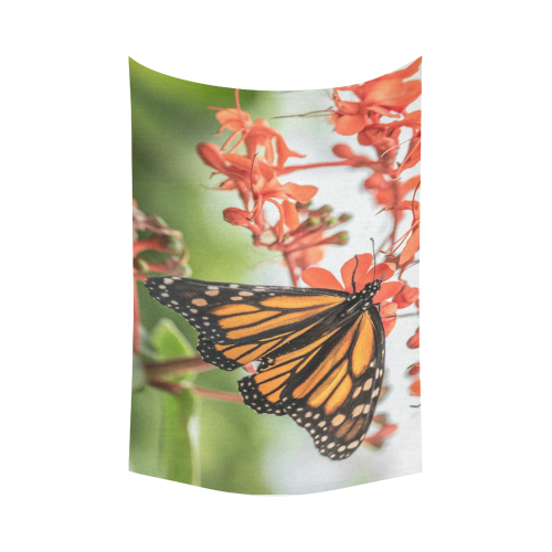 Monarch Butterfly Dreams Cotton Linen Wall Tapestry 90"x 60"