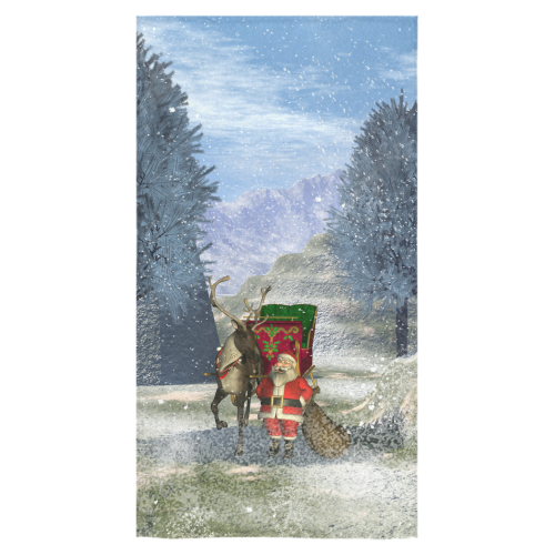 Santa Claus with reindeer Bath Towel 30"x56"