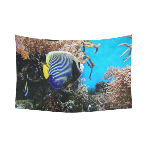 Underwater Tropical Dream Cotton Linen Wall Tapestry 90"x 60"