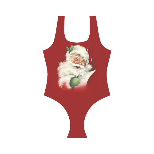 A beautiful vintage santa claus Vest One Piece Swimsuit (Model S04)