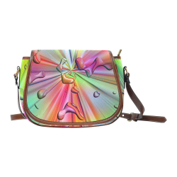 Rainbow Drops by Nico Bielow Saddle Bag/Large (Model 1649)