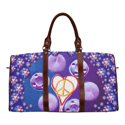 The Key to love is peace and love popart Waterproof Travel Bag/Large (Model 1639)
