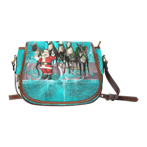 Santa Claus with reindeer Saddle Bag/Small (Model 1649) Full Customization