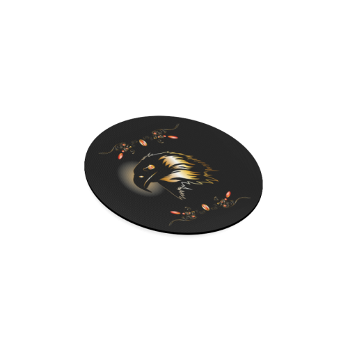 Eagle in gold and black Round Coaster