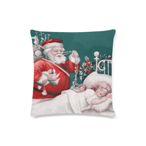 vintage christmas Custom Zippered Pillow Case 16"x16"(Twin Sides)