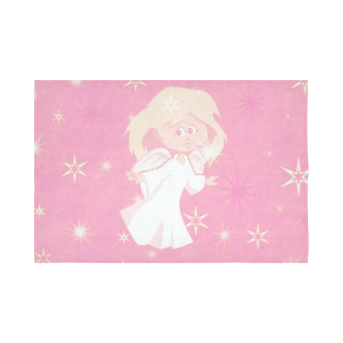 sweet christmas angel pink Cotton Linen Wall Tapestry 90"x 60"