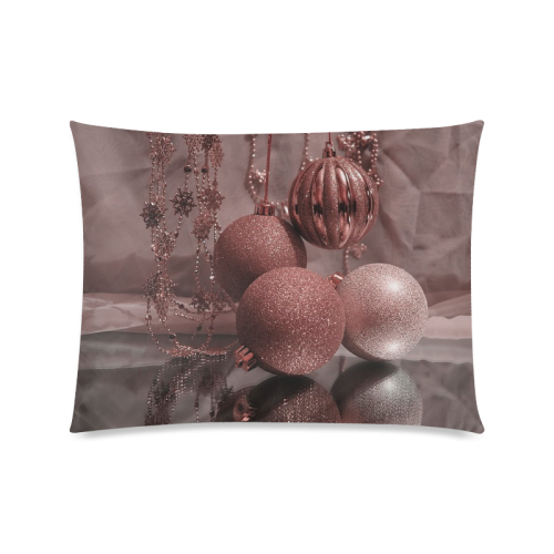 christmas baubles rose Custom Picture Pillow Case 20"x26" (one side)