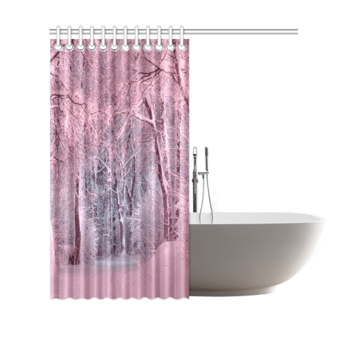 another winter wonderland  pink Shower Curtain 69"x70"