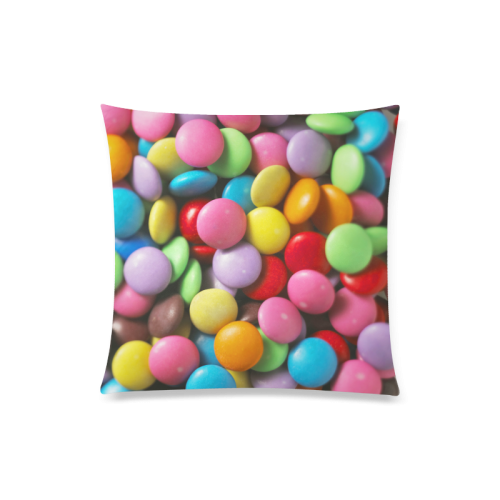 Colorful Rainbow Chocolate Candy Custom Zippered Pillow Case 20"x20"(Twin Sides)