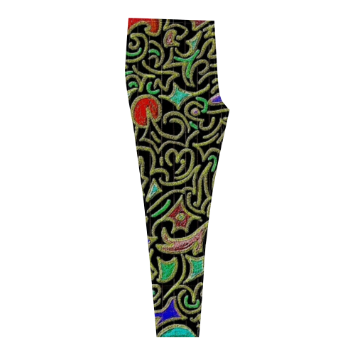 Wacky Retro Swirl Abstract Cassandra Women's Leggings (Model L01)