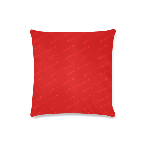 merry christmas,text red Custom Zippered Pillow Case 16"x16"(Twin Sides)