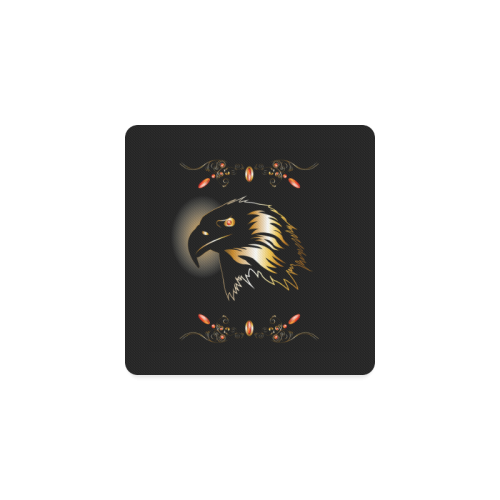 Eagle in gold and black Square Coaster