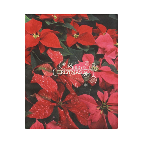 Poinsettia, merry christmas Duvet Cover 86"x70" ( All-over-print)