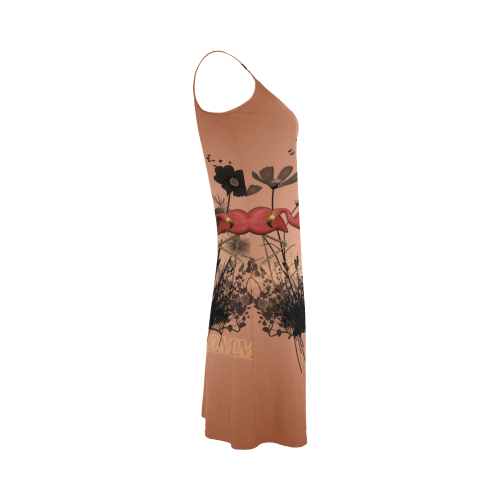 Summer design with flamingo Alcestis Slip Dress (Model D05)