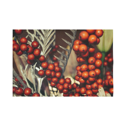 holly berries 715 Cotton Linen Wall Tapestry 90"x 60"