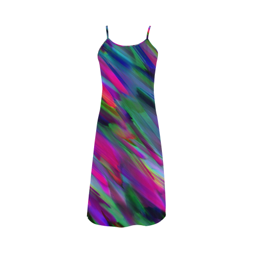 Colorful digital art splashing G400 Alcestis Slip Dress (Model D05)
