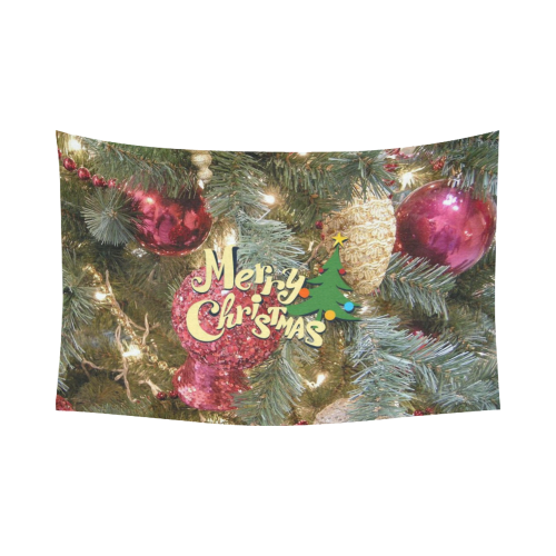 merry christmas 5152 Cotton Linen Wall Tapestry 90"x 60"