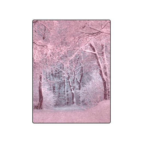another winter wonderland  pink Blanket 50"x60"